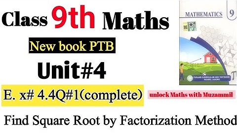 Class 9th Math New Book Exercise 4.4Q#1-Exercise 4.4 Q#1- PTB