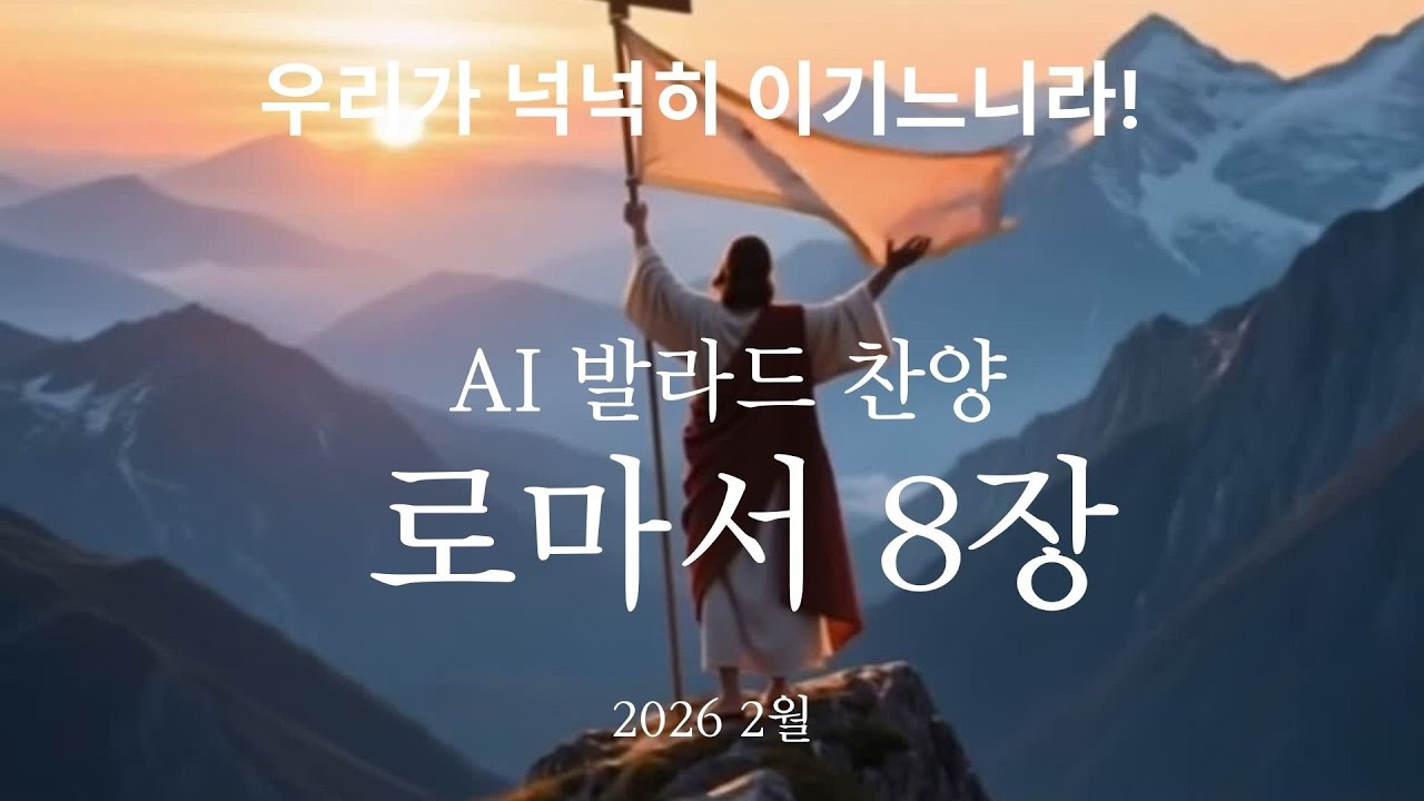 [4K] 로마서 8장 - 결코 정죄함이 없는 은혜의 선율 | 성경 발라드 찬양 연속듣기 (AI Praise)