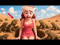Coffee Cup Girl Trapped by Desert Lizards! 😱 | Brainrot Music Engsub | GIN-B Kpop Demon Hunters