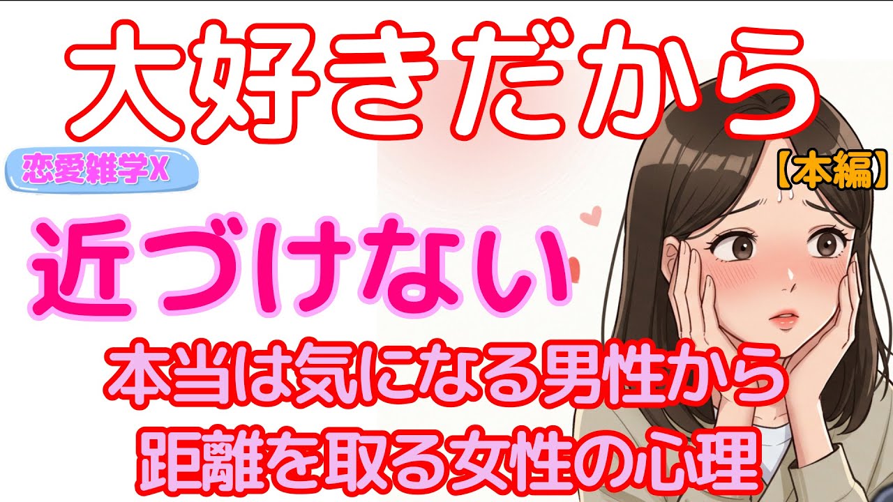 【恋愛雑学マスターＸ】好きな彼に対して距離を置く女性【本編】！大好きな彼に近づけない女性の心理を解説！#恋愛 #恋愛 #好き避け