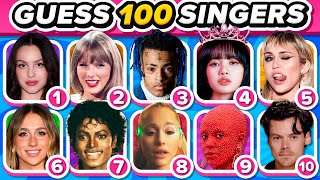 CAN YOU GUESS 100 FAMOUS SINGERS? 🤔🎵 | Music Quiz Challenge 2024