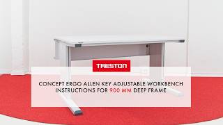 How to Assemble Treston Concept Ergo 36D Allen key adjustable workbench