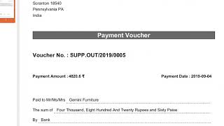 Print Payment Receipt/Voucher in Multiple Format
