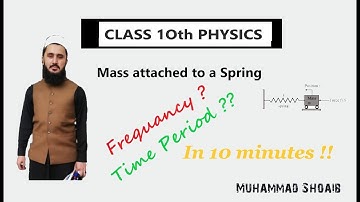 Time Period and Frequency of mass Spring System   (Lec 04, Class 10, Chapter 10)