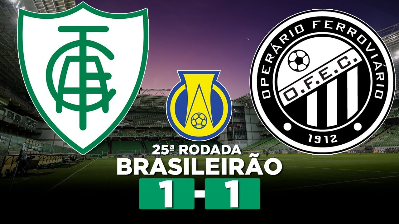 América-MG e Operário empatam em duelo tenso pela 25ª rodada da Série B