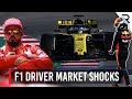 The 10 biggest shocks in the F1 driver market