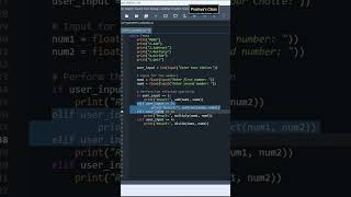 Simple Calculator in Python | Python Mini PROJECT #shorts #Python #pythonprojects