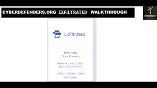 Cyberdefenders.org Exfiltrated CTF Walkthrough