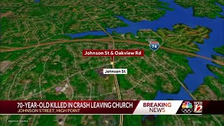 High Point: Man exiting parking lot dies after car crash