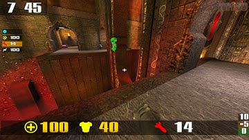 Quake 3 CPMA: A player that looks like he went crazy