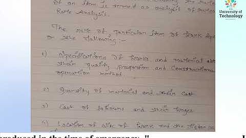 Introduction and purpose of Rate Analysis | Online Education | Learn Online