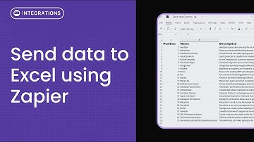 Send data to Excel using Zapier