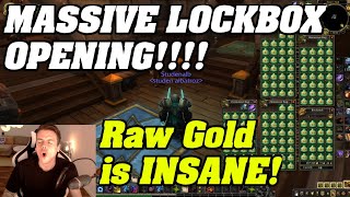The RAW GOLD Is INSANE! | Massive Lockbox Opening | Shadowlands Prepatch Goldmaking