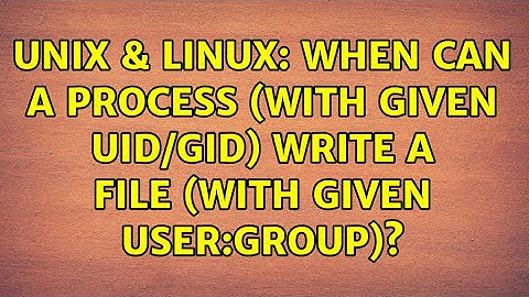 Unix & Linux: When can a process (with given uid/gid) write a file (with given user:group)?