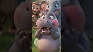 Hippo Fart Challenge 😂 | Aadha Paada Game | Funny Hippo Cartoon for Kids 🦛💨 | Nursery Rhymes#funny