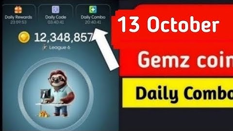 Gemz Daily Code | 13 October Gemz Daily Code | Gemz Daily Combo | Today