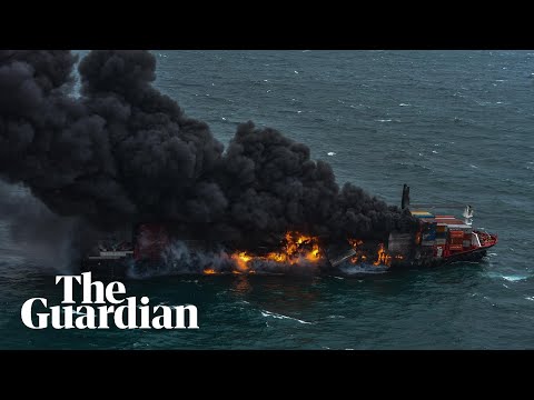 Sri Lanka faces environmental disaster as cargo ship burns for days