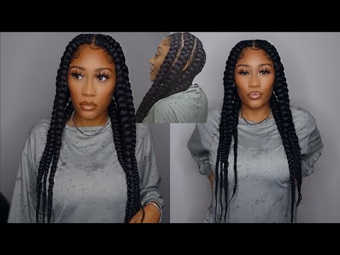 Kim Kardashian/Pop Smoke inspired feed in braids