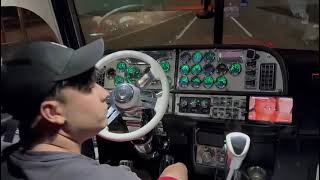 Driving Peterbilt 379 Caterpillar MBN 18speed