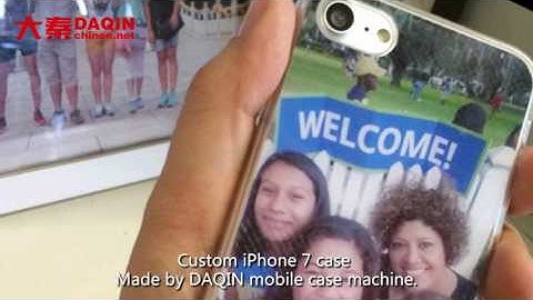 Personalized gift of iPhone 7 case with group selfie - made by DAQIN mobile case machine