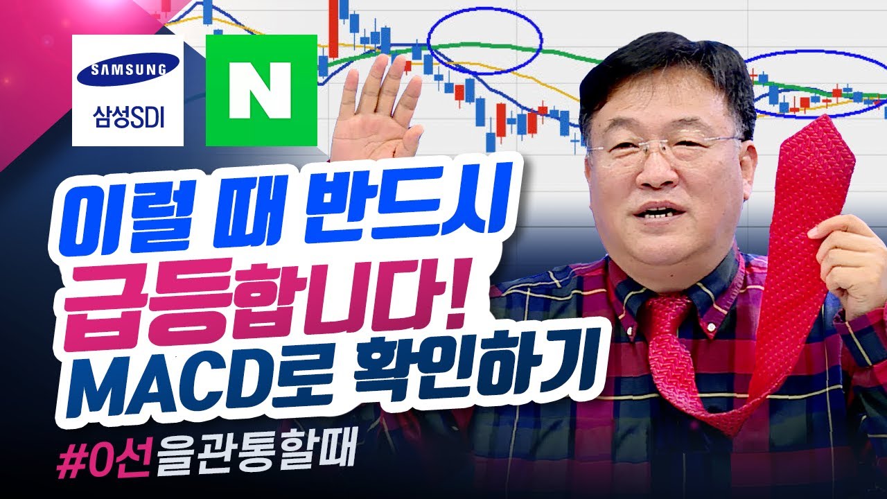 ⁣삼성SDI, 네이버 MACD로 급등, 급락자리 확인하기(종목상담소/21.04.26)