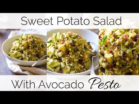 Paleo Sweet Potato Salad with Avocado Pesto