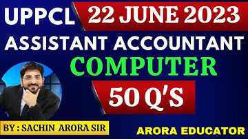 UPPCL Computer Marathon Class | UPPCL Assistant Accountant Computer Best 50 Expected Questions 🔥👍