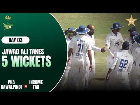 Jawad Ali Takes 5 Wickets! 🔥 | DAY 3 | PHA Rawalpindi vs Income Tax | President Grade-2 | MZN1T