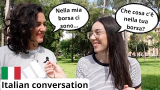 Italian conversation: Che cosa c'è nella tua borsa? What's in your bag? 👜 (Subtitles)