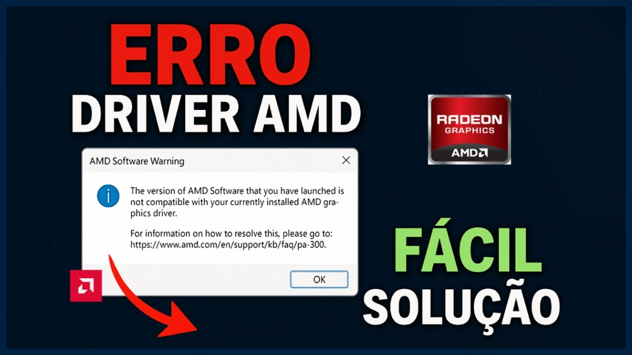 Corrigir Erro Driver AMD Radeon não é compatível - The Version of AMD ...