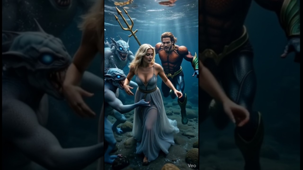 Аквамен спасает свою возлюбленную 