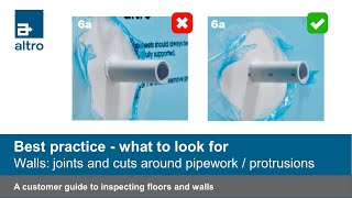 An Altro guide to inspections: walls - joints and cuts around pipework / protrusions