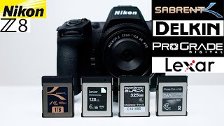 Nikon Z8 BEST CF Express Card type B Review  Delkin Prograde Sabrent Rocket CFX  Lexar Professional