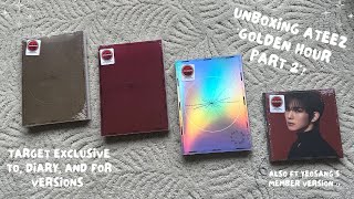 Ateez golden Hour Part 2 Unboxing  Target Exclusive  to Diary For U0026 Yeosang Member Version