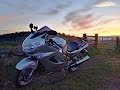 Kawasaki ZZR1200 Ride at Sunset from Renfrew to Langbank in Scotland GoPro HD