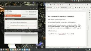 How to format a USB pendrive in Ubuntu 16.04