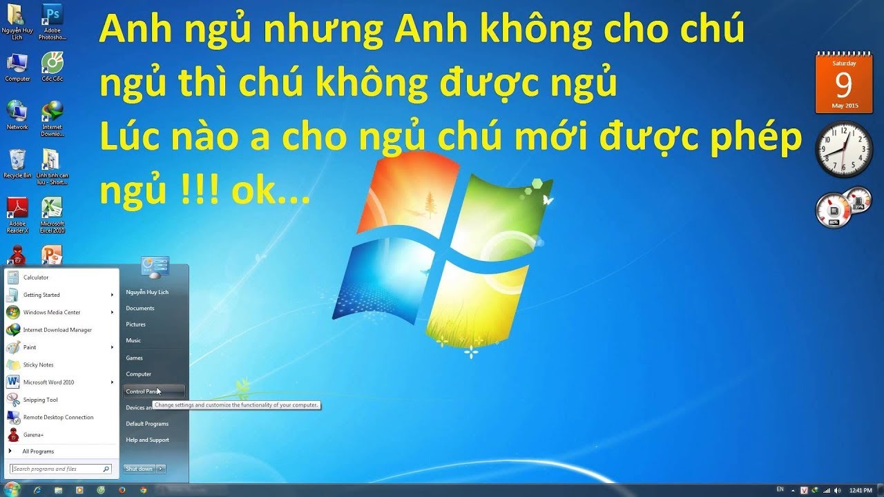 TẮT CHẾ ĐỘ SLEEP(NGỦ ĐÔNG)TRÊN WINDOW 7 - youtube