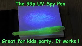 The 99p  Invisible ink pen  It WORKS !