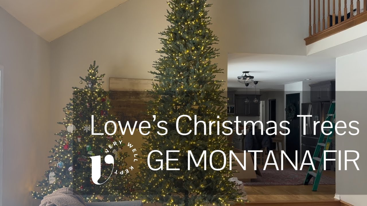 Обзор рождественской елки GE Montana Fir от Lowe’s — полная установка и внешний вид.