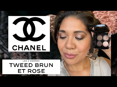 СHANEL 04 Tweed Brun Et Rose  Swatches, Makeup Tutorial 