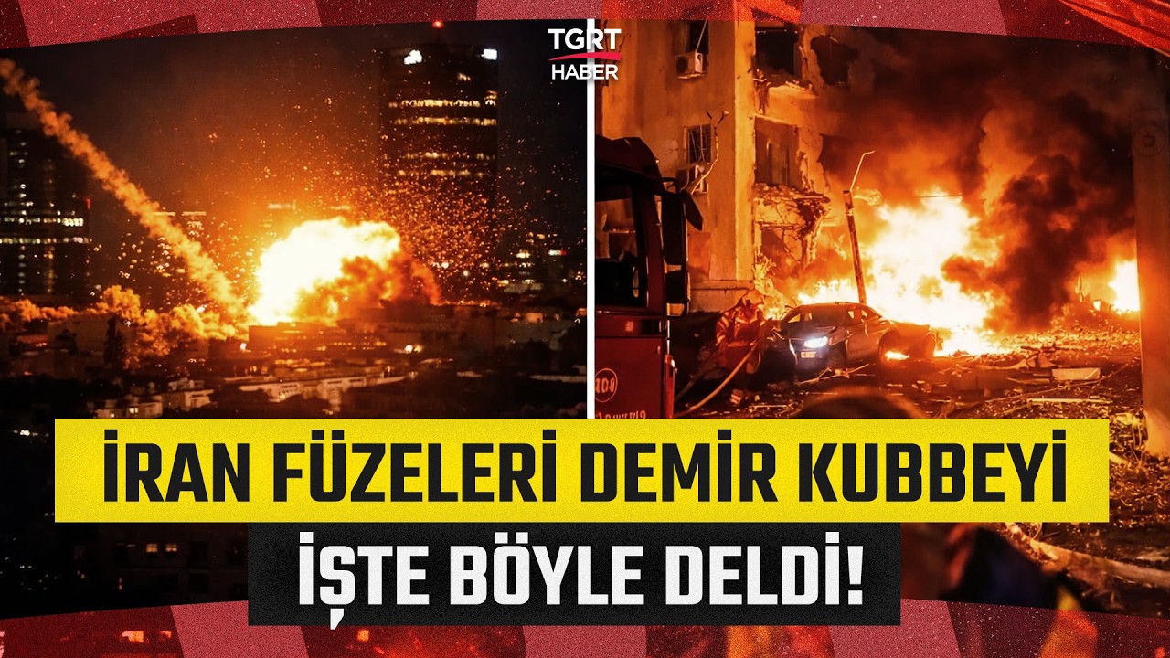 Tahran'ın Füzeleri Demir Kubbeyi Deldi Geçti! İran'dan İsrail'e Yeni Füze Saldırısı!  - TGRT Haber
