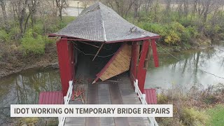 IDOT begins repairs of Red Covered Bridge, community remains hopeful