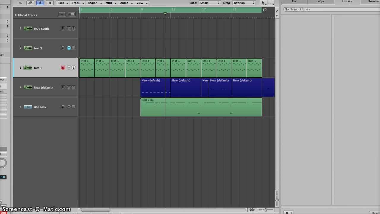 In the studio working