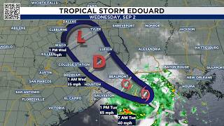 Tropical Storm Edouard update: When Houston gets the heaviest rain: Sept. 1, 8:15A Update