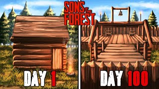 I SURVIVED 100 DAYS IN SONS OF THE FOREST \& HERE'S WHAT HAPPENED! - The Movie