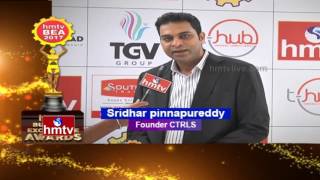 CTRLS Founder and CEO Mr. Sridhar Pinnapureddy Received HMTV BEA Award 2017 | HMTV