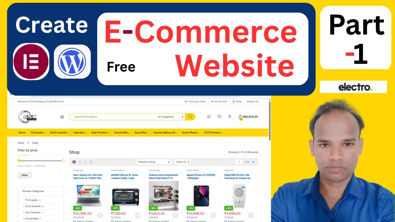Create E-Commerce Website in WordPress with Elementor & Electro Theme 🔥 ...