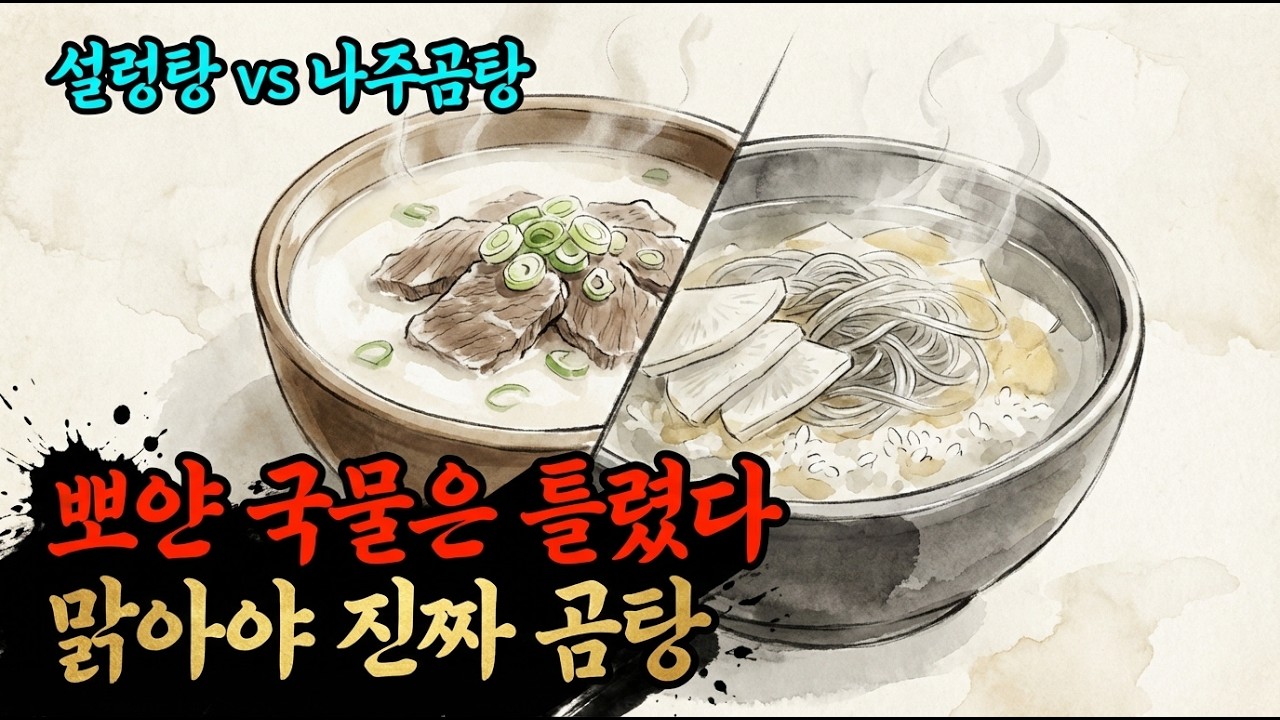 설렁탕의 뽀얀 국물 vs 나주곰탕의 맑은 국물, 왜 정반대일까?