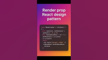 Render Props in React 🔥 Master This Powerful Design Pattern! #react #designpatterns