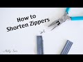 How To Shorten Zippers